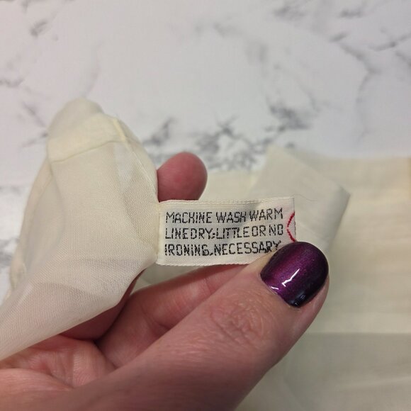 Vintage White Light Blue Embroidered Kitchen Valance 60"X12" Floral Eyelet Boho - Picture 5 of 7